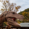 恐竜と紅葉その２（2015秋の九頭竜湖より）