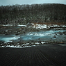 Blue river of the early winter