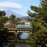 富士山に雲