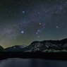 ダム湖の星空