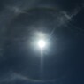 太陽の輪に見た虹。