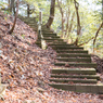 観音山の石段にて（西尾八景より）