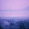 朝靄煙る村