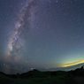 天の川と西天の星空