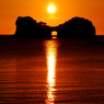 円月島の夕暮れ 02