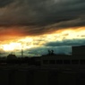 台風あとの夕暮れ