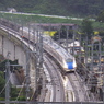鉄橋無し千曲川を渡る