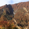 赤い岩崖