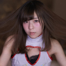 少女A　髪ばさっと