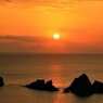 丸木崎展望所からの夕日