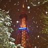 雪が舞う…