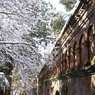 水路閣の雪