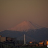 朝焼けの富士山