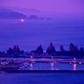 夕暮れの橋杭岩