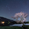 桜星景～青木湖の桜