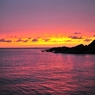 The flame sky purple sea