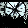 a clock and shadows