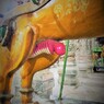 No Touch/触るな/請勿触摸～ヒンドゥー彫刻 Lion statue