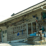 漁村の小屋