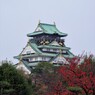 曇り空の大阪城