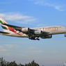 「そらー」 エミレーツ航空A380-861 A6-EUJ 到着です