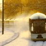煌めく雪の中を