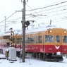 ダブルデッカー君～！雪の中を走る