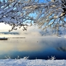 雪見の余呉湖