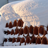 ふらり散歩　朝陽の雪肌