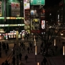 駅前広場の夜
