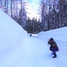 雪の壁とロックオン!!(｀・д『+』