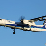 「そらー」 ANA ボンバルディア JA483A 着陸します