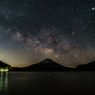 Milky way in Lake Shoji  (縦構図編）