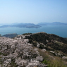 岩城島、積善山の頂上展望台から瀬戸内の青い海を臨む