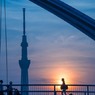 ［１４］「ふれあい橋の夕景」