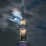［１１］「東京スカイツリー・月・流れる雲」－２