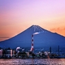 煙突のある風景 ～朝焼け～