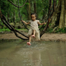 swinging girl