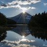 田貫湖のデッキから