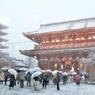 「雪の日の浅草寺」