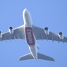 エミレーツ航空　頭上通過
