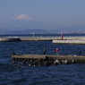 釣り人と富士山