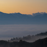 冠雪の三山