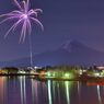 河口湖冬花火10