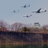 46 Formation flying over Osaka-Jo
