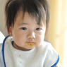 食後にまじめな顔