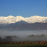 雪をまとった白馬三山