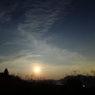 夕焼けのような月の入り