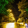 雨上がりの夜道