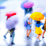 雨。のち夏、